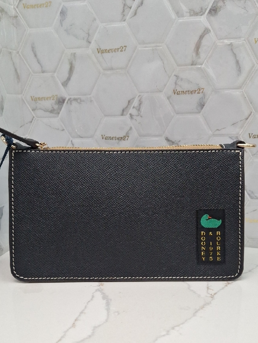 Dooney & Bourke Black Pebbled Leather Hand Bag
